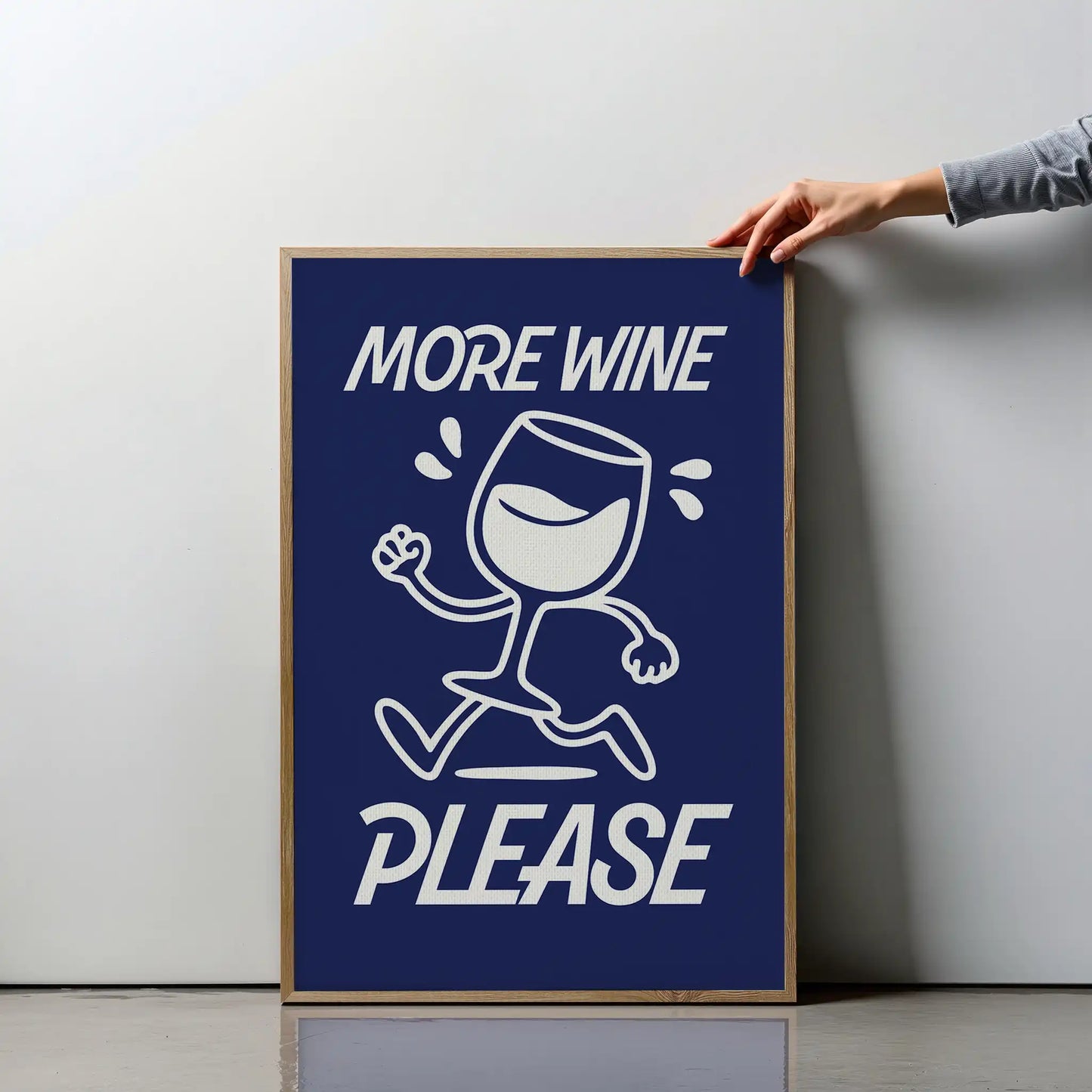 More Wine Please – Navy