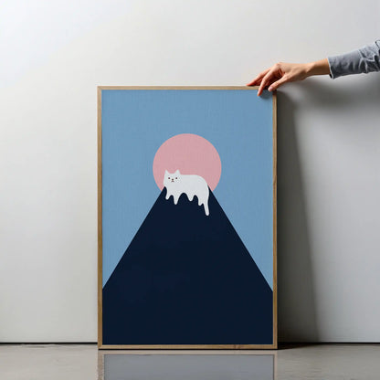 Mount Meow – Blue and Pink