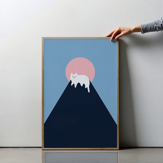 Mount Meow – Blue and Pink